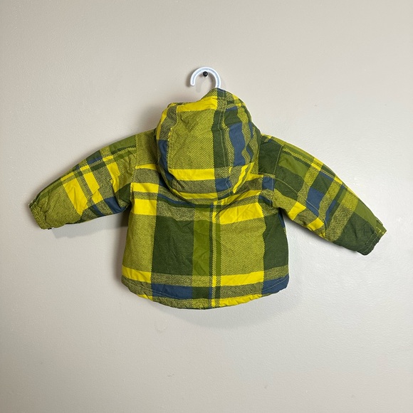 Columbia Kids Plaid Jacket Size 12M Green Yellow Red Lined Coat - Picture 8 of 8